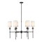 Z-Lite Emily 6 Light Chandelier, Matte Black & Off White 3033-6MB - alternate 7